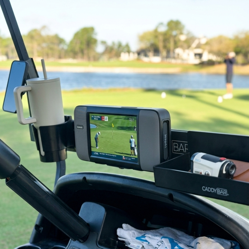 The CADDYBAR™ x Nomad setup combines premium mounting, big sound, app access, and CarPlay into one clean, outdoor-ready upgrade.